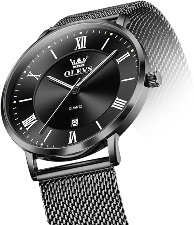 OLEVS Mens Gold Watches Analog Quartz Business Dress Watch Day Date Stainless Steel Classic Luxury Luminous Waterproof Casual Male Wrist Watches