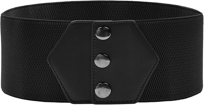GRACE KARIN Women's Snap-Button Corset Belt Wide Elastic Belts for Dress Stretchy Waistband