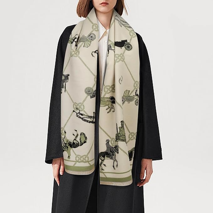 EXTREE Scarfs for Women Pashmina Silky Shawl Wrap for Evening Dressing Blanket Open Front Poncho Cape