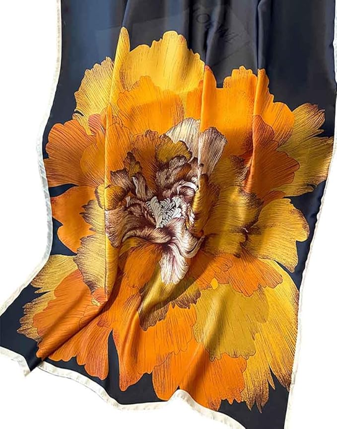 Pokeedioty Scarfs for Women Lightweight Head Scarf Fashion Scarves Elegant Floral Pattern Sunscreen Shawls and Wraps