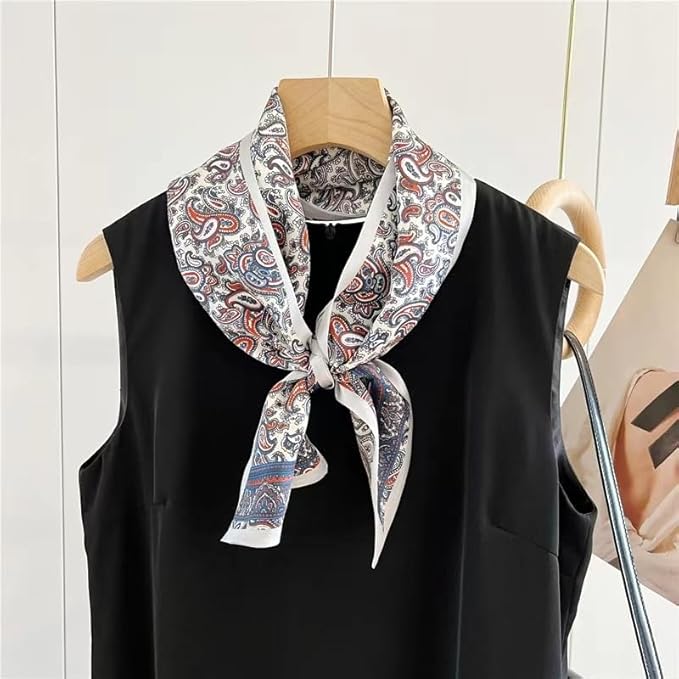 100% Mulberry Silk Ribbon Scarf for Hair Beach Head Wraps for Women Handbag accessories Necktie