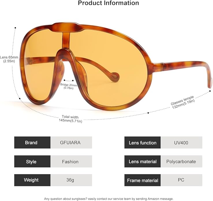 Trendy Oversized Sunglasses for Women Men Fashion Shield Aviator Sun Glasses UV400 Protection Goggles