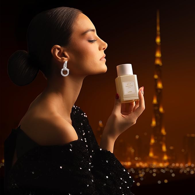 Ajmal Oud Marquis Rêve Mimosa Eau de Parfum for Women – 3.4 fl oz / 100 ml | Luxury Premium Floral Musk Perfume | Long Lasting French Fragrance | Made in France & Crafted in Dubai | Exclusive for USA