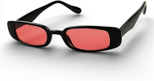 ShadyVEU Slim Classic Rectangular Sunglasses UV Protection 90’s Vintage Small Wide Retro Frame Fashion Shades