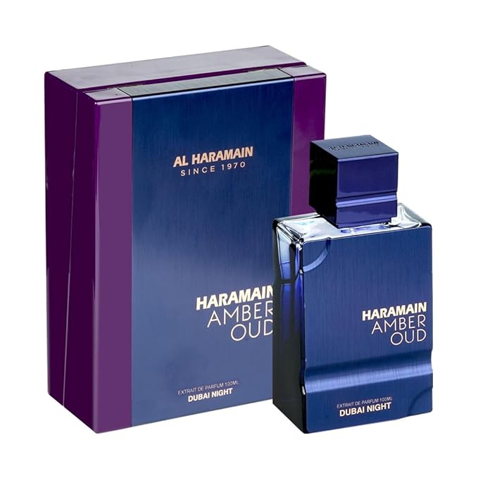 Al Haramain Amber Oud - Dubai Night - Oud Cologne for Men - Amber Perfume for Men - Long Lasting Perfume with Bergamot, Saffron Fragrances - 3.33 oz