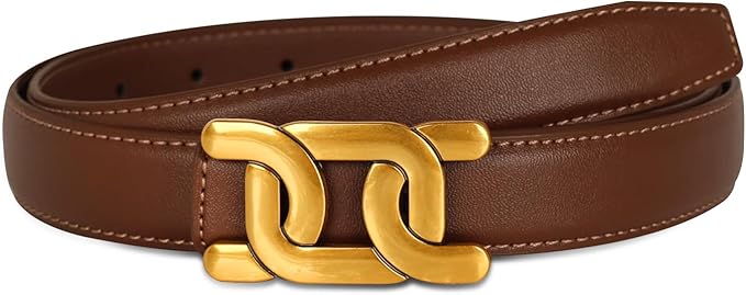 Relang Women's Belts with Gold Buckle, Fashion Waist Band, Elegant Ladies' Belt, Gift for Women