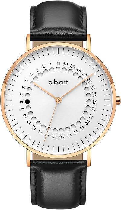 a.b.art Men's Quartz Watch, Swiss Parts Ronda Movement, Sapphire Crystal, Milanese Mesh Band, Ultra-Thin Design, 41mm Black Dial,Minimalist Bauhaus Style