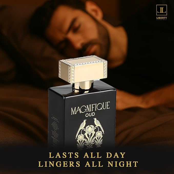 Liberty Oud Eau de Parfum for Men, 3.4 Oz,Magnifique Anniversary Edition, Luxury Oud Perfume, Premium Gift for Men, All-Day Freshness, Perfume for men, perfumes arabes para hombres