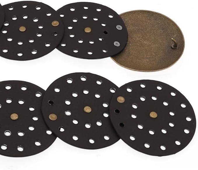 Hollow Wide Disc Belt for Women Concho Leather Metal Buckle Boho Belt Cowgirl Vintage Western Chunky Waist Belts