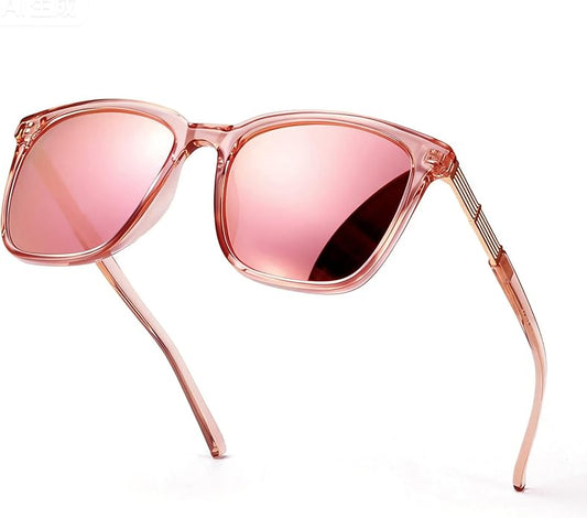 SIPHEW Oversized Square Sunglasses for Women|Lightweight Fashion Sunglasses 100% UV400 Protection|Trendy Mirrored Shade