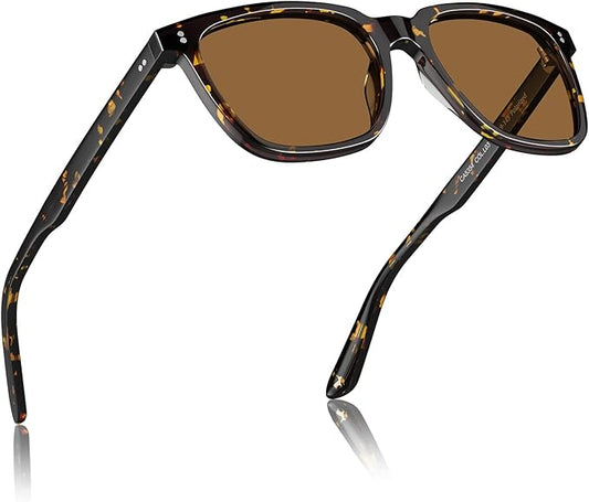 CARFIA Polarized Sunglasses for Women: Acetate, Small/Medium Size, UV400 Anti Glare CA5354