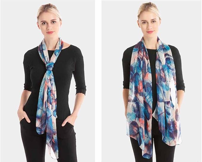 Xyueanlo Scarfs for Women Lightweight Fashion Floral Printed Scarves Neck Scarf Sunscreen Wraps Shawls