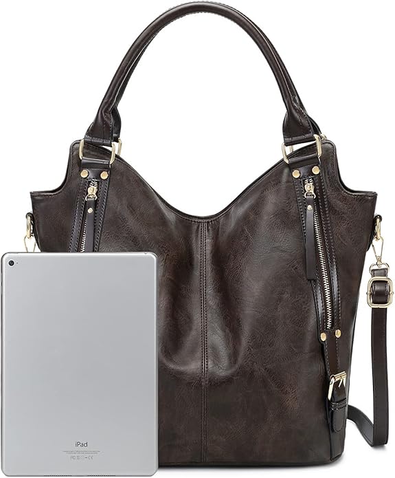 Women Tote Bag Handbags PU Leather Fashion Hobo Shoulder Bags with Adjustable Shoulder Strap