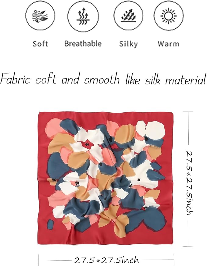 Satin Bandanas Head Scarf For Women Hair Scarves Accessories Lightweight Fashion Wrap Neck Silk Sleeping Headscarf