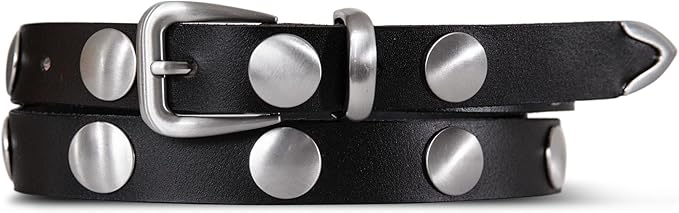 Lucky Brand womens Studded Leather Belt | Stylish | Classic | Modern | Jeans | Pants | Skirt | Dress