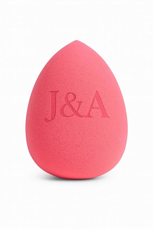 J&A Beauty - Set of 2 Latex - free Makeup Sponges,Pink Teardrop Blenders, Professional Reusable Applicators for Foundation and Conealer