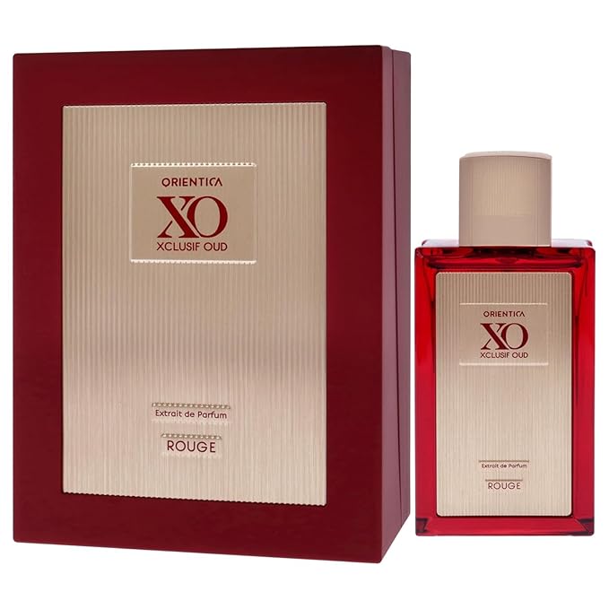 Orientica XO Xclusif Oud Rouge Extrait de Parfum – Woody, Floral, Amber, Saffron, Praline, Jasmine, Orange, Oak Moss, Seaweed - Arabic Perfume for Men & Women – 2.0oz / 60ml