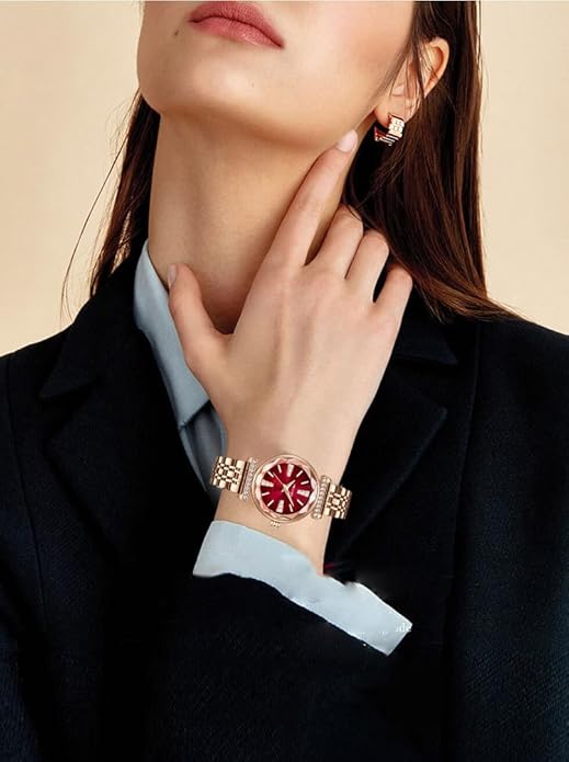 Fashion Watches for Women Rose Gold Stainless Steel Mesh Band Watch Elegant Ladies Gifts Waterproof Wrist Watch