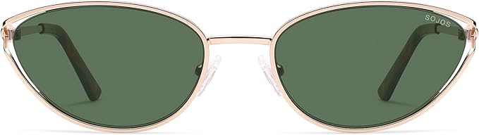 SOJOS Trendy Oval Polarized Sunglasses for Women,Retro 90s Cat Eye Shades SJ1254