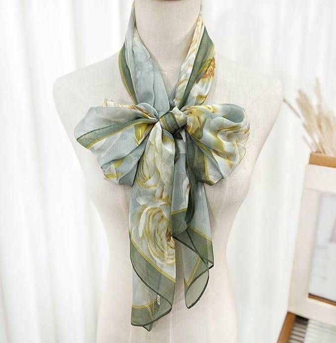 Xyueanlo Scarfs for Women Lightweight Fashion Floral Printed Scarves Neck Scarf Sunscreen Wraps Shawls