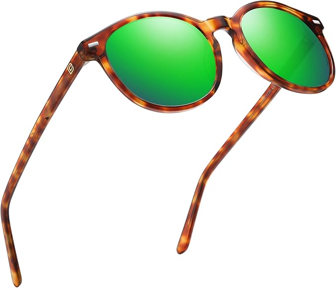 DUCO Polarized Sunglasses for Women Retro Round Women's Sunglasses Classic Vintage UV400 Shades DC1230