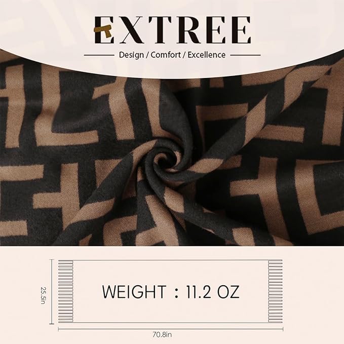 EXTREE Scarfs for Women Pashmina Silky Shawl Wrap for Evening Dressing Blanket Open Front Poncho Cape