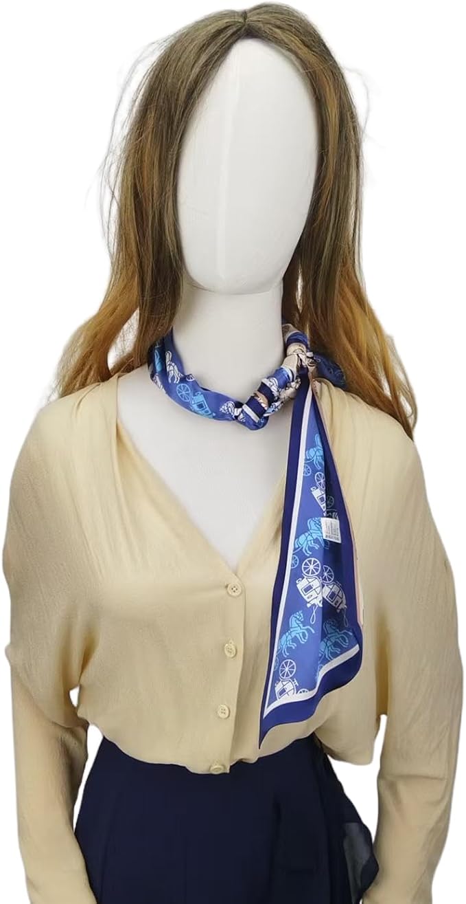 100% Mulberry Silk Ribbon Scarf for Hair Beach Head Wraps for Women Handbag accessories Necktie
