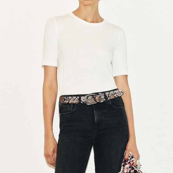 Belts for Women with Gold Buckle Faux Leather Belts Fashion Casual belts for jeans