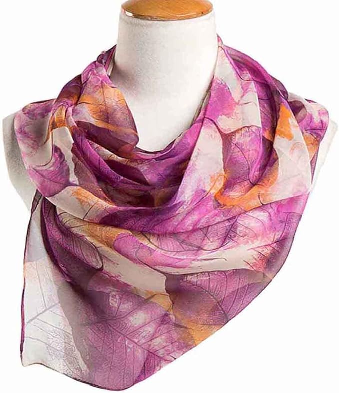 Pokeedioty Scarfs for Women Lightweight Scarves Elegant Floral Pattern Sheer Scarfs Shawls Wraps