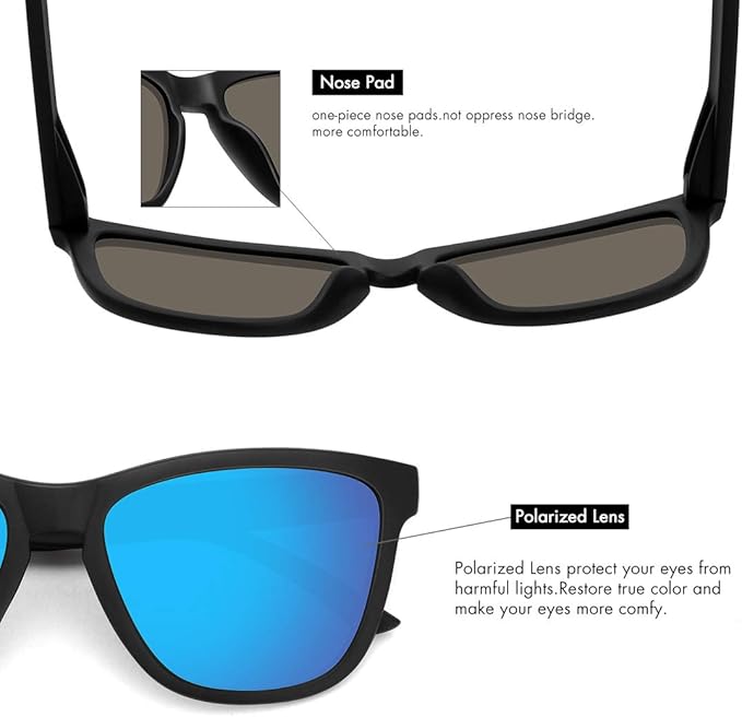 MEETSUN Polarized Sunglasses for Women Men Trendy Classic Retro Designer Style
