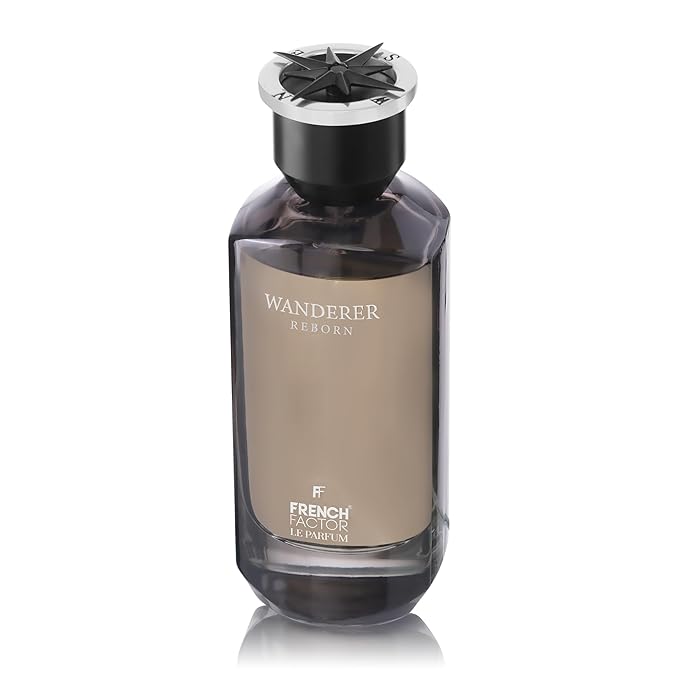 French Factor Wanderer Reborn Men’s Perfume | Long-Lasting Eau de Parfum | Warm & Spicy Fragrance with Black Leather Violet Jasmine Patchouli Moss & Amber | Elegant All-Day Cologne | 100ml (3.3 fl oz)