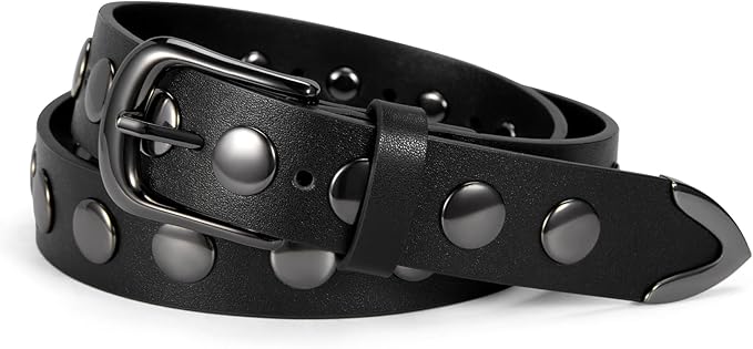 VATAN Women Leather Belt for Jeans Dresses Pants Fashion Ladies Casual Waist Belt with Gold Buckle