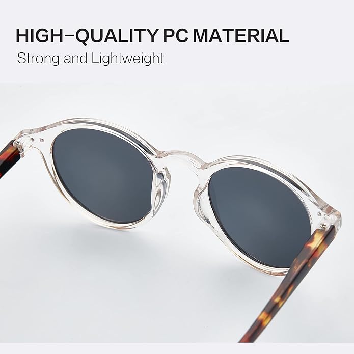 ZENOTTIC Polarized Round Sunglasses, Stylish Sunglasses for Men and Women Retro Classic, Multi-Style Selection
