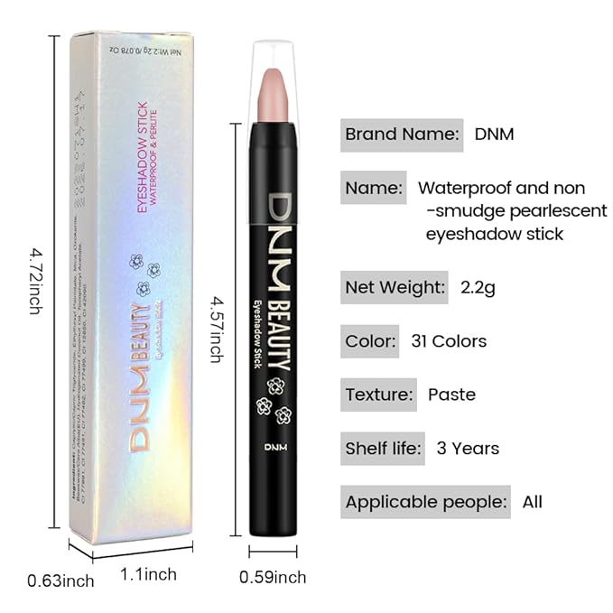 evpct Light Mauve Cream Eye Shadow Sticks Brightener Pencils for Women, Matte Mauve Silky Eyeshadow Applicator Stick Pen Waterproof, Blendable Crease-Proof Stick Eyeshadow Matte Eye Makeup 71