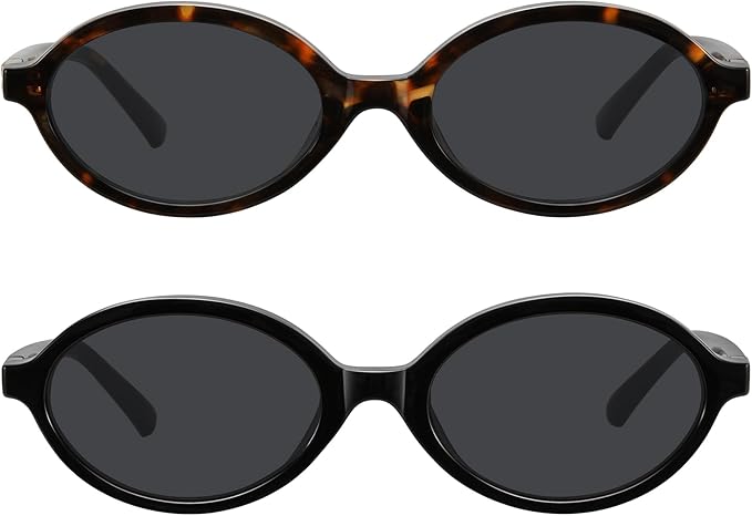 WOWSUN Retro Oval Sunglasses Womens Trendy Sun Glasses Sunnies UV400 Protection