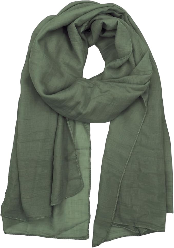 woogwin Women's Cotton Scarves Lady Light Soft Fashion Solid Scarf Wrap Shawl