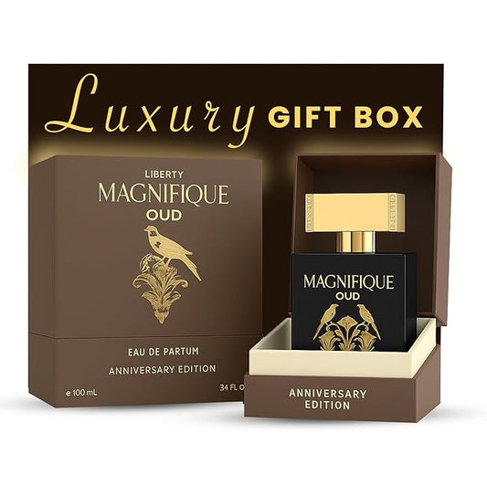 Liberty Oud Eau de Parfum for Men, 3.4 Oz,Magnifique Anniversary Edition, Luxury Oud Perfume, Premium Gift for Men, All-Day Freshness, Perfume for men, perfumes arabes para hombres