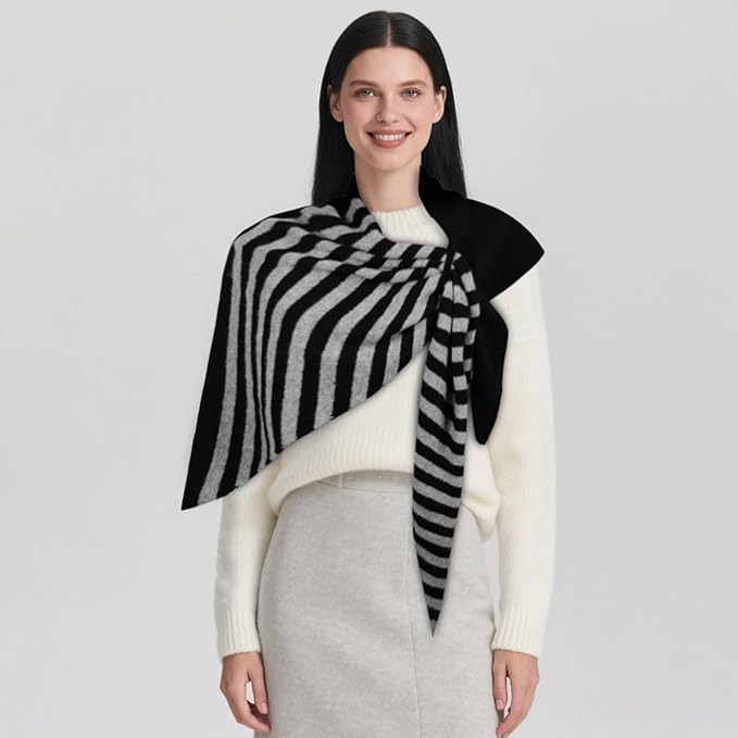 EXTREE Scarfs for Women Pashmina Silky Shawl Wrap for Evening Dressing Blanket Open Front Poncho Cape