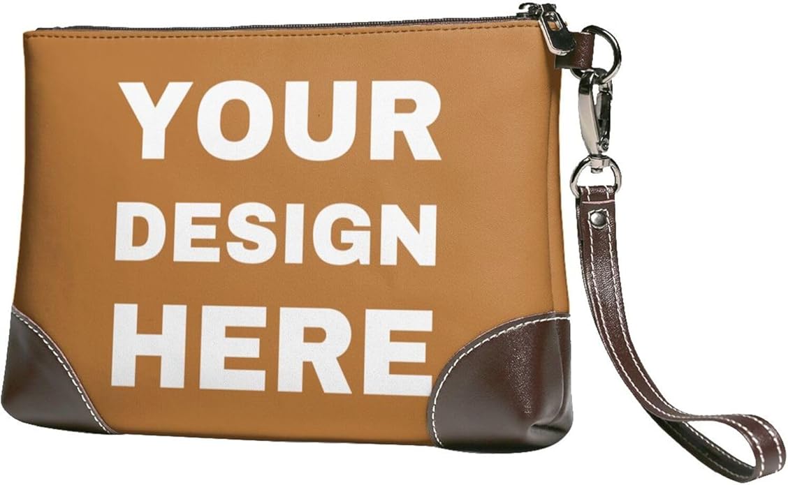 Custom Leather Wristlet Personalized Wallets For Women Men Wristlet Handbags Customized Clutch Purses For Women