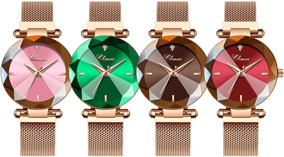 Fashion Watches for Women Rose Gold Stainless Steel Mesh Band Watch Elegant Ladies Gifts Waterproof Wrist Watch
