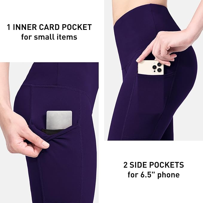 baleaf Winter Clothing Women Leggings Fleece Lined Tights Thermal Warm Thick Cold Weather Gear 1 Pockets