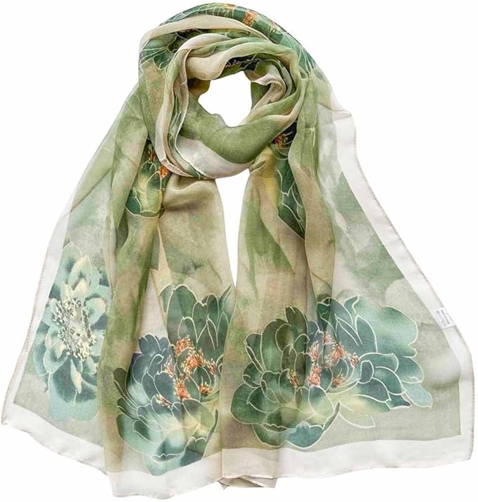 Xyueanlo Scarfs for Women Lightweight Fashion Floral Printed Scarves Neck Scarf Sunscreen Wraps Shawls