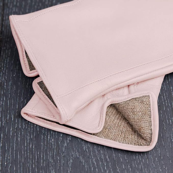 Downholme Touchscreen Leather Cashmere Lined Gloves for Women