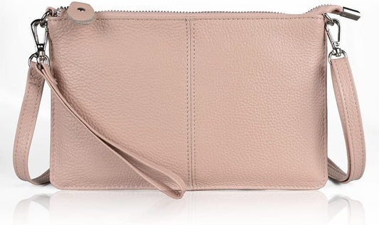 befen Genuine Leather Wristlet Clutch Wallet Purses Small Crossbody Bags for Women with RFID Blocking Card Slots