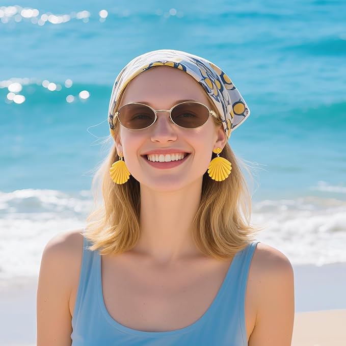 Retro Oval Sunglasses for Women Men - Classic 90s Vintage Trendy Shades with UV400 Protection, Gold Metal Frame