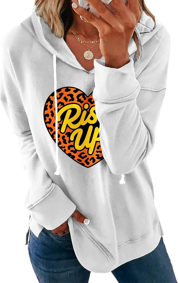 Women's Brick Red Hoodie Pullover Sweatshirt Cotton Blend Loose Fit Long Sleeve Fall Winter Top