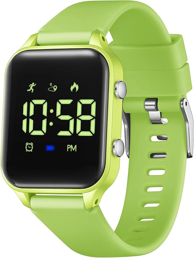 L LAVAREDO Kids Digital Watches for Boys Girls,Waterproof Sport Watch with Pedometer Stopwatch Vibration Alarm for Ages 5-13,No App Fitness Tracker Watch for Kids Teens Birthday Christmas Gifts