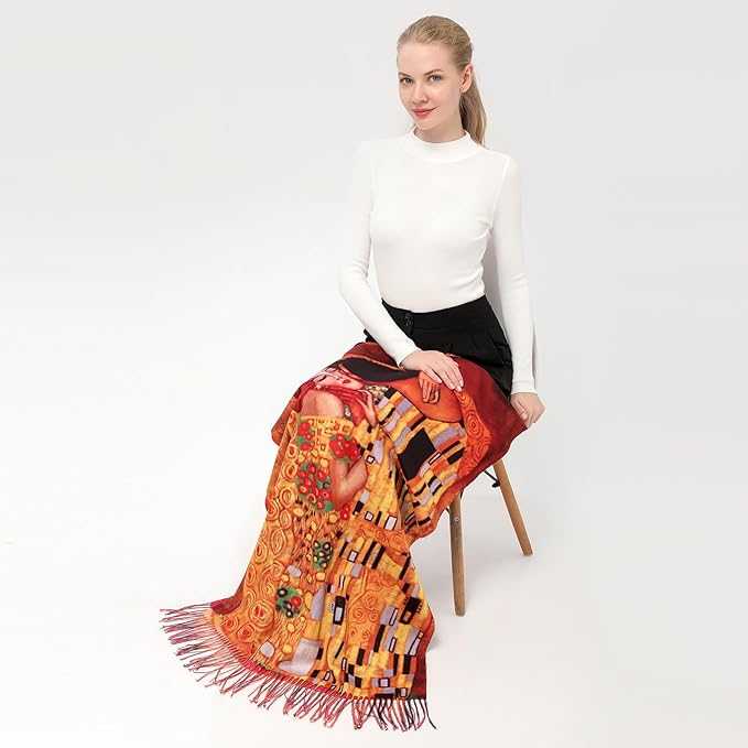 Scarf Shawl Wraps for Women Pashmina Soft Cashmere Scarf Printed Large Blanket Scarf Warm for Fall Winter