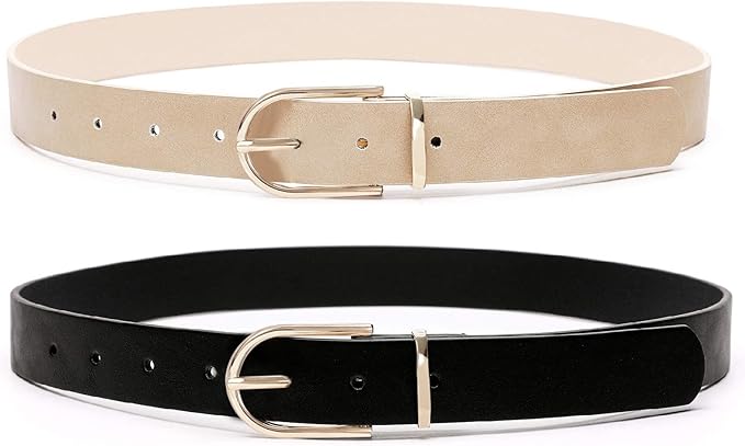 Earnda Women's Faux Leather Chic Belt for Ladies Jeans