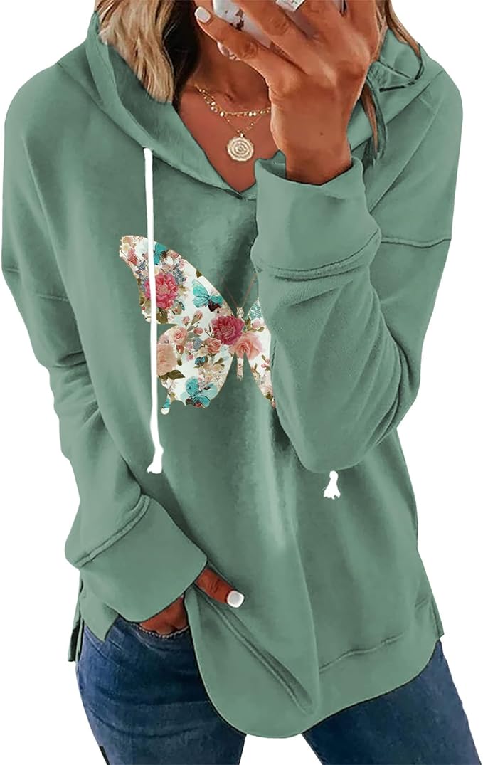 Women's Brick Red Hoodie Pullover Sweatshirt Cotton Blend Loose Fit Long Sleeve Fall Winter Top